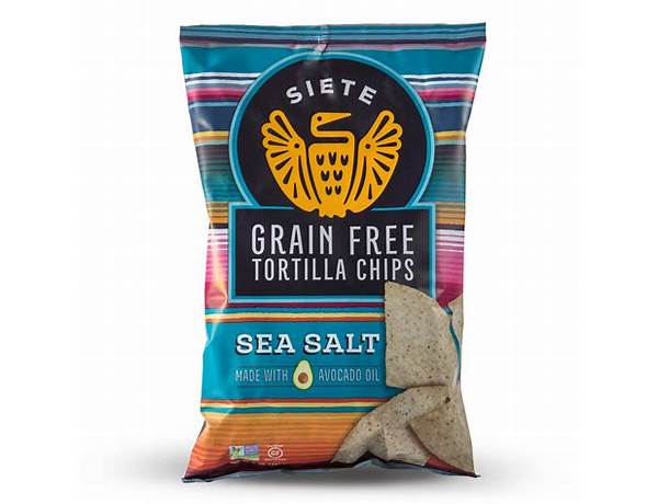 Grain free tortillas chips sea salt food facts