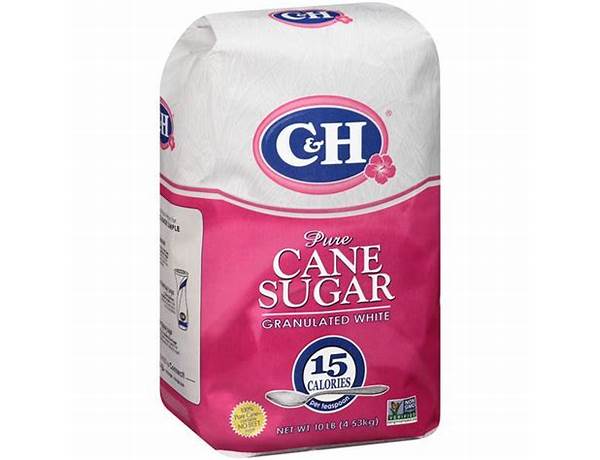 Granulated white pure cane sugar food facts