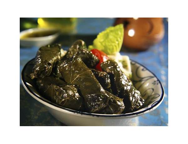Grape leaves stuffed eith rice in brine and oil food facts