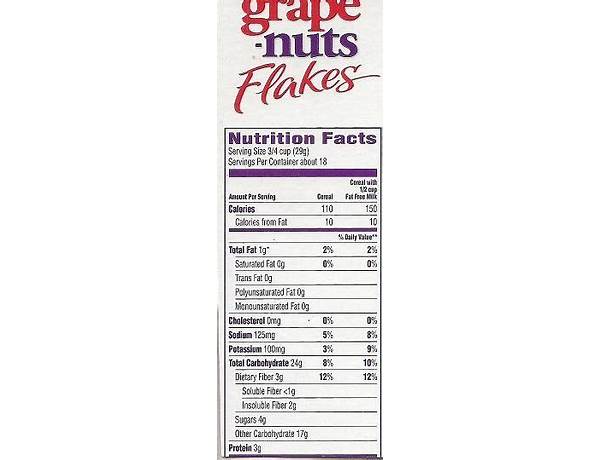 Grape nuts food facts