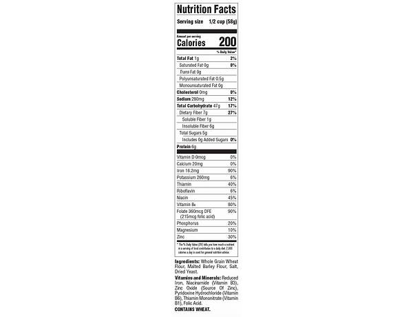 Grape nuts ingredients