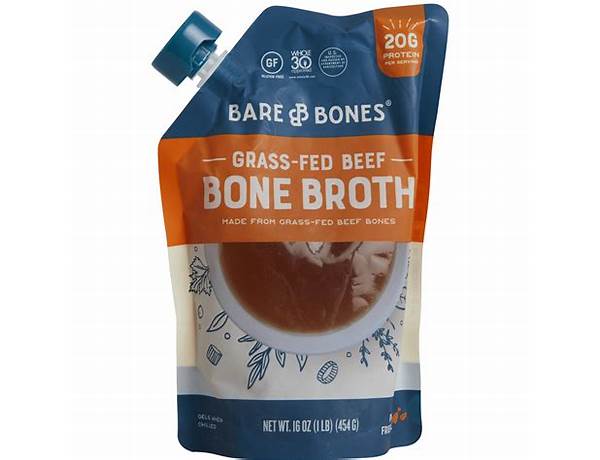 Grass fed beef bone broth food facts