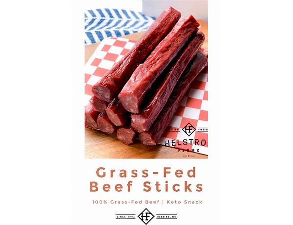 Grass fed beef snack sticks food facts