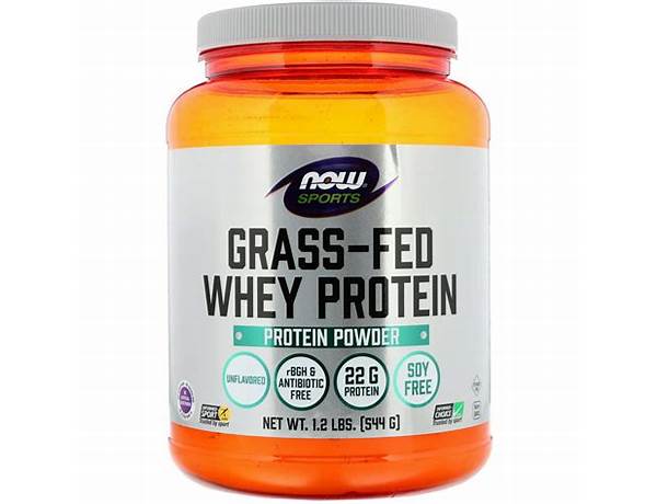 Grass fed unflavored whey protein powder food facts