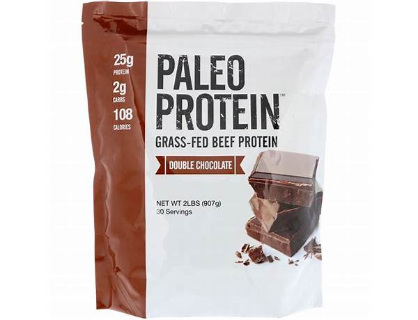 Grass fed whey protein double chocolate food facts