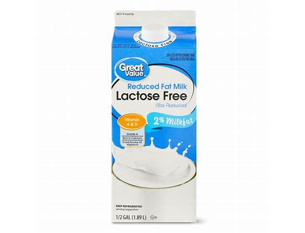 Great value, 2% reduced fat milk ingredients