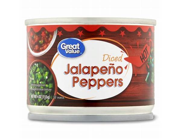 Great value, diced jalapeno peppers, hot ingredients