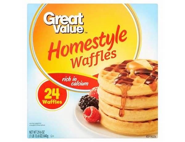 Great value, homestyle waffles food facts