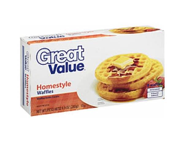 Great value, homestyle waffles food facts