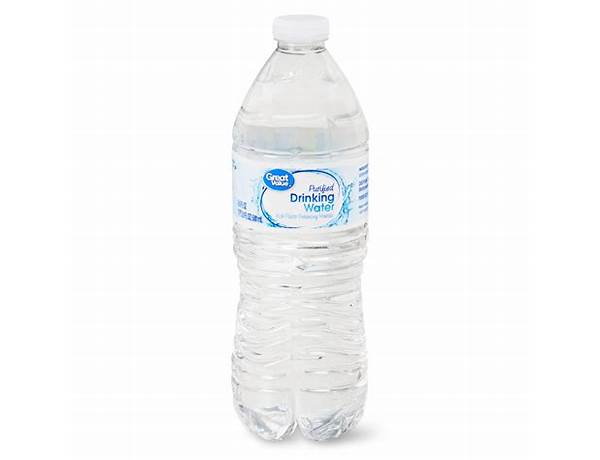 Great value, purified drinking water food facts