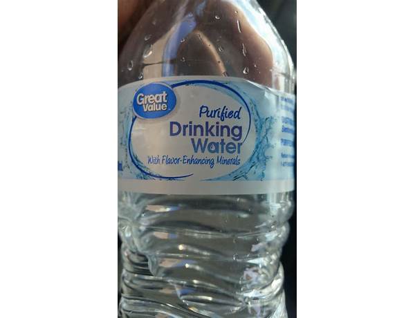 Great value, purified drinking water food facts