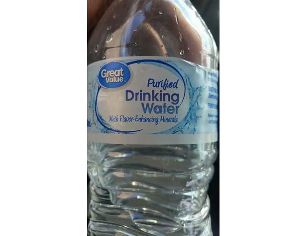 Great value, purified drinking water nutrition facts