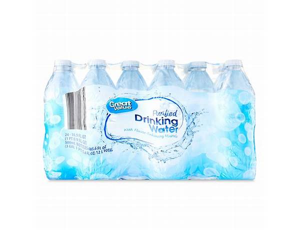 Great value, purified drinking water nutrition facts