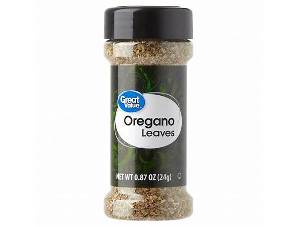 Great value oregano leaves, 0.87 oz nutrition facts