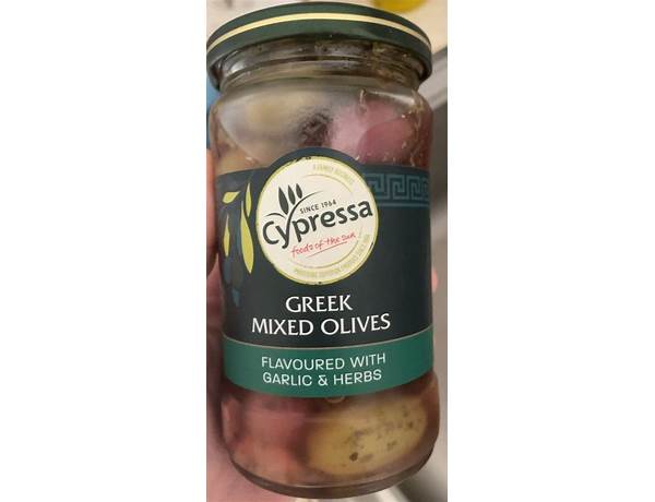 Greek mixed olives food facts