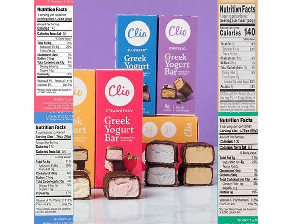 Greek yogurt bar wrapped in chocolate nutrition facts