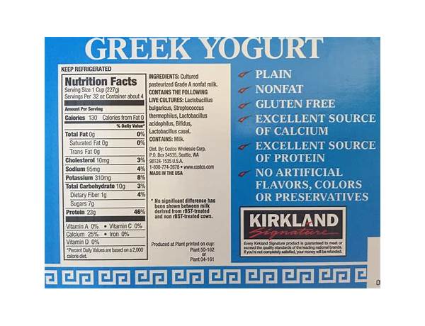 Greek yogurt nutrition facts