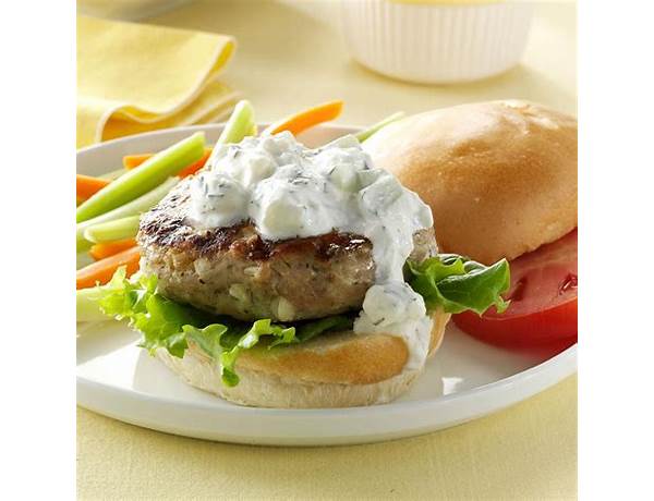 Greek-style chicken burger ingredients