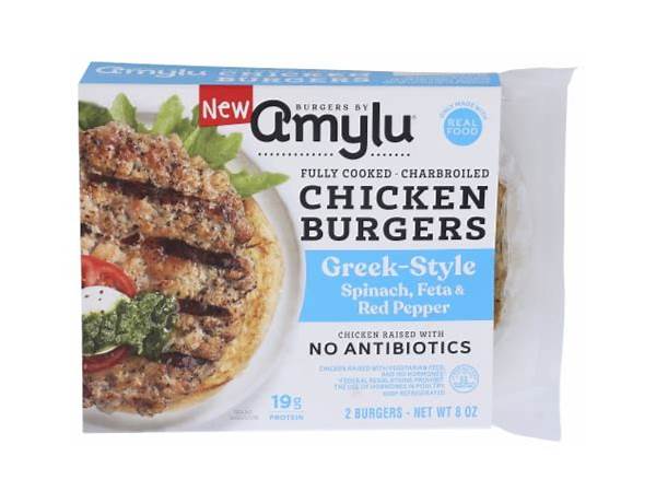 Greek-style chicken burger nutrition facts