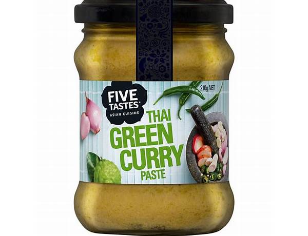 Green curry paste food facts