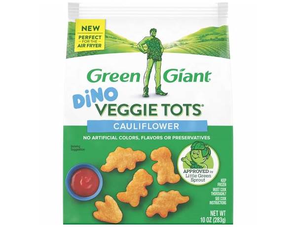 Green giant dino veggies tots food facts