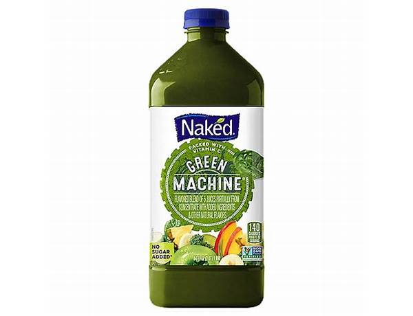 Green machine a blend of 5 juices with added ingredients food facts