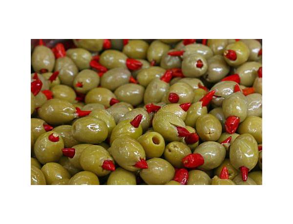 Green olives stuffed with red pepper food facts