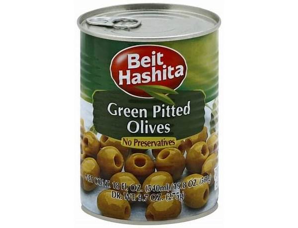 Green pitted olives food facts