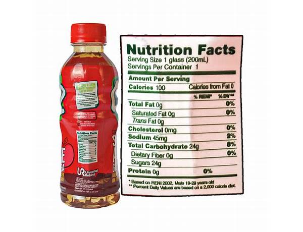 Green tea drink mix nutrition facts