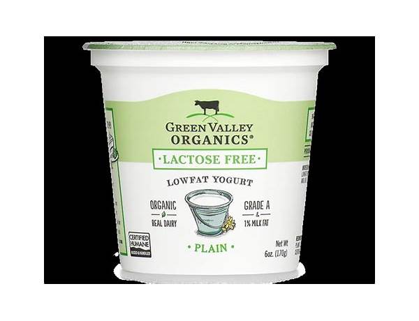 Green valley organics, grade a low fat yogurt, plain nutrition facts