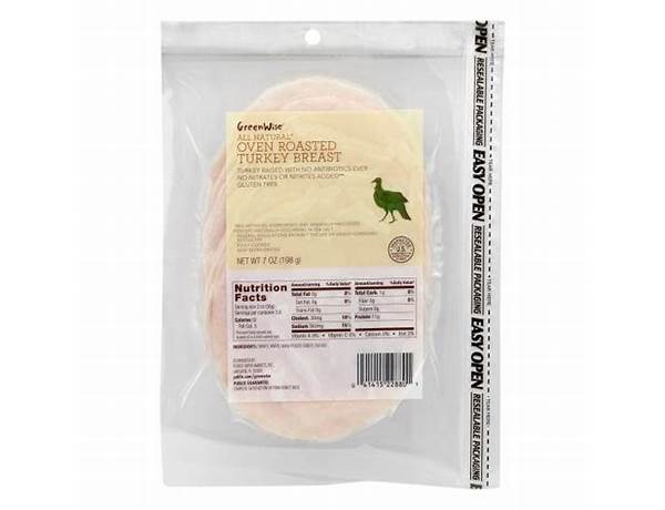 Green wise, turkey breast food facts