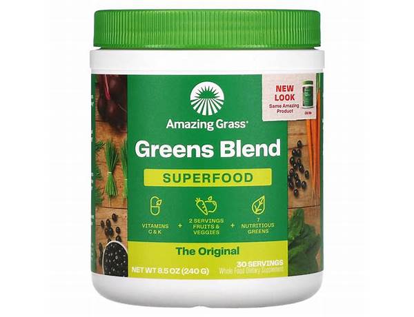 Greens blend food facts