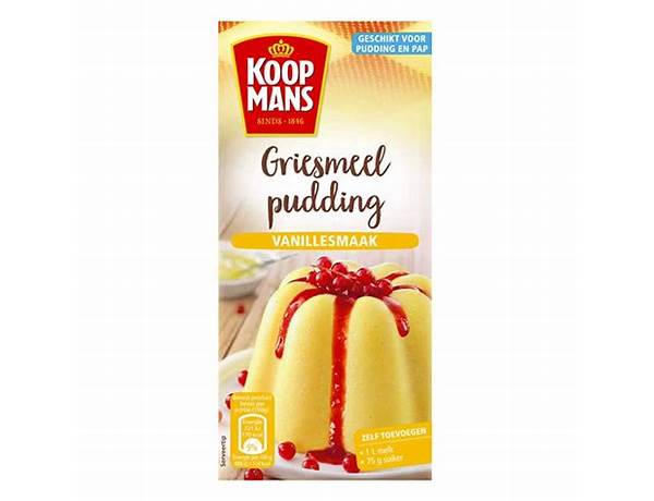 Griesmeelpudding vanille food facts