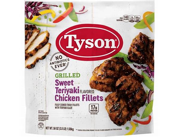 Grilled sweet teriyaki flavored chicken fillets food facts