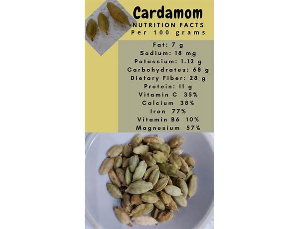 Ground cardamom nutrition facts