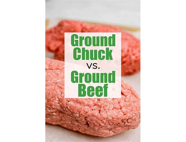 Ground chuck food facts