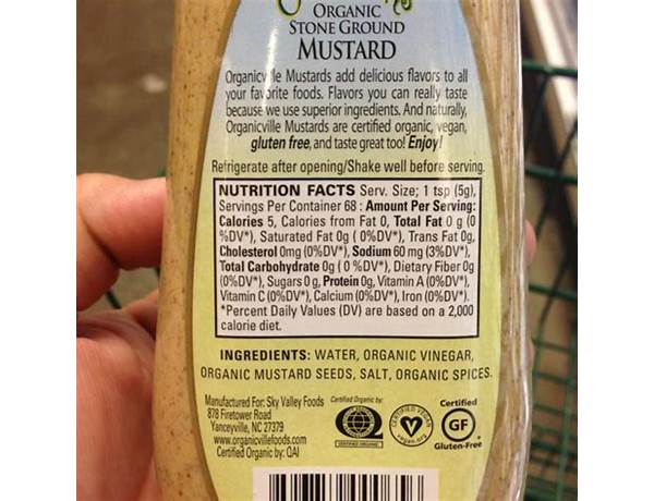 Ground mustard food facts