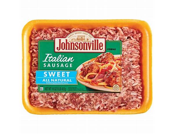 Ground sweet italian sausage food facts