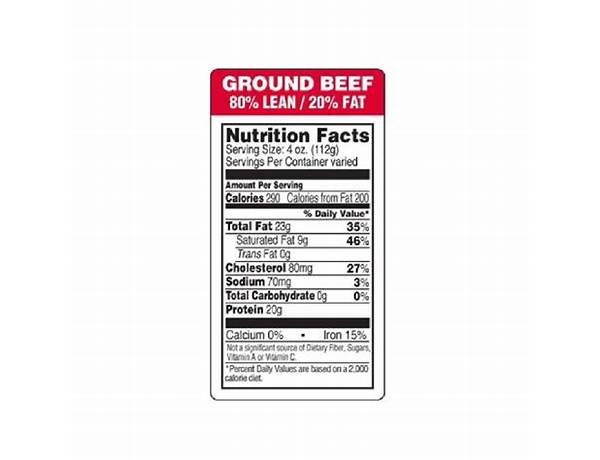 Ground veal food facts