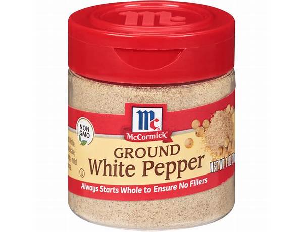Ground white pepper food facts