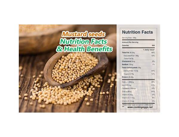 Ground yellow mustard seed nutrition facts