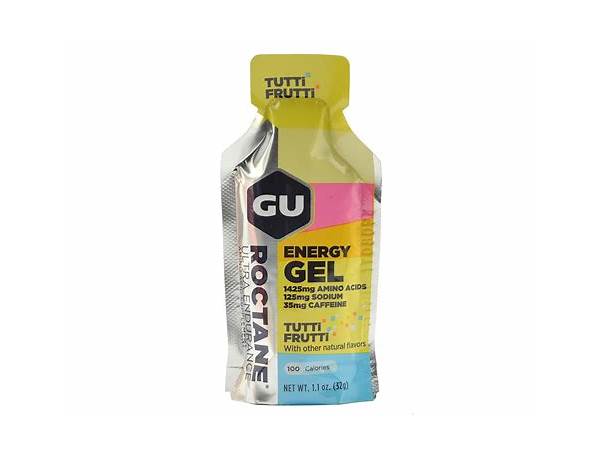 Gu energy gel (tutti frutti) food facts