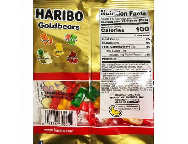 Gummi bears food facts