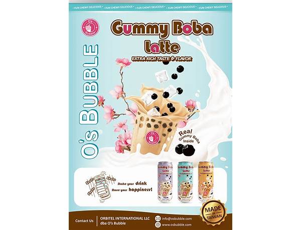 Gummy boba latte food facts