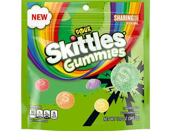 Gummy sour skittles food facts