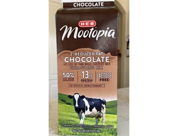 H-e-b mootopia 2% reduced fat chocolate food facts