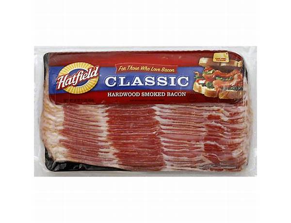 Haffield, classic hardwood smoked bacon food facts