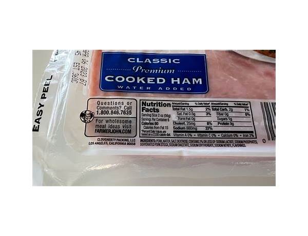 Ham flavor base nutrition facts