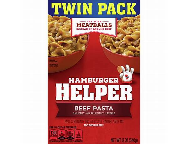 Hamburger helper beef pasta twin pack food facts