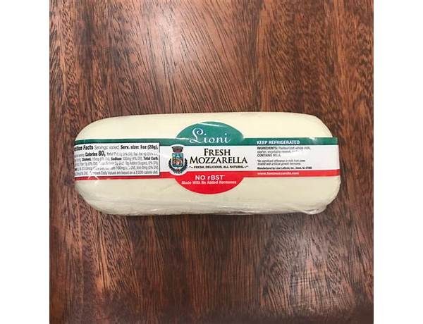 Hand wrapped fresh mozzarella food facts